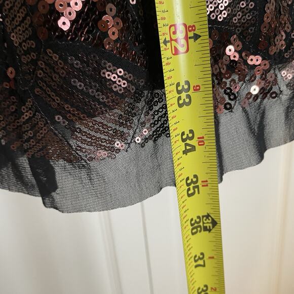 Chelsea Violet Sequin Dress Women Small Brown Sleeveless Racerback Festive Party - Picture 5 of 11